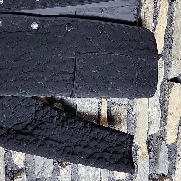 Women's  Black Quilted Jacket Size Small - Picture 3 of 11